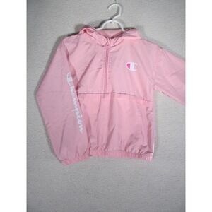Youth Girls Large Rain Jacket‎ CHAMPION Pink Breathable Lining
